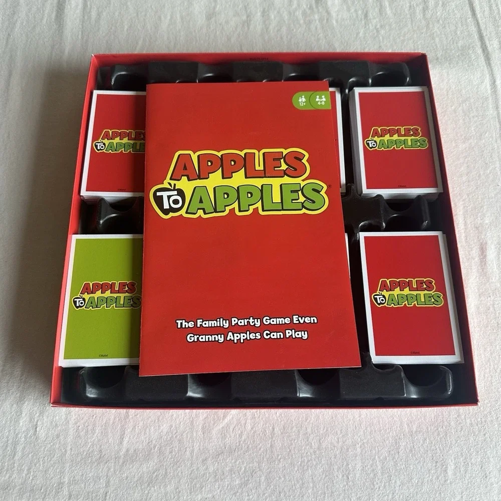 Mattel Games Apples to Apples Party in a Box Fun Family Game 100% Complete EUC